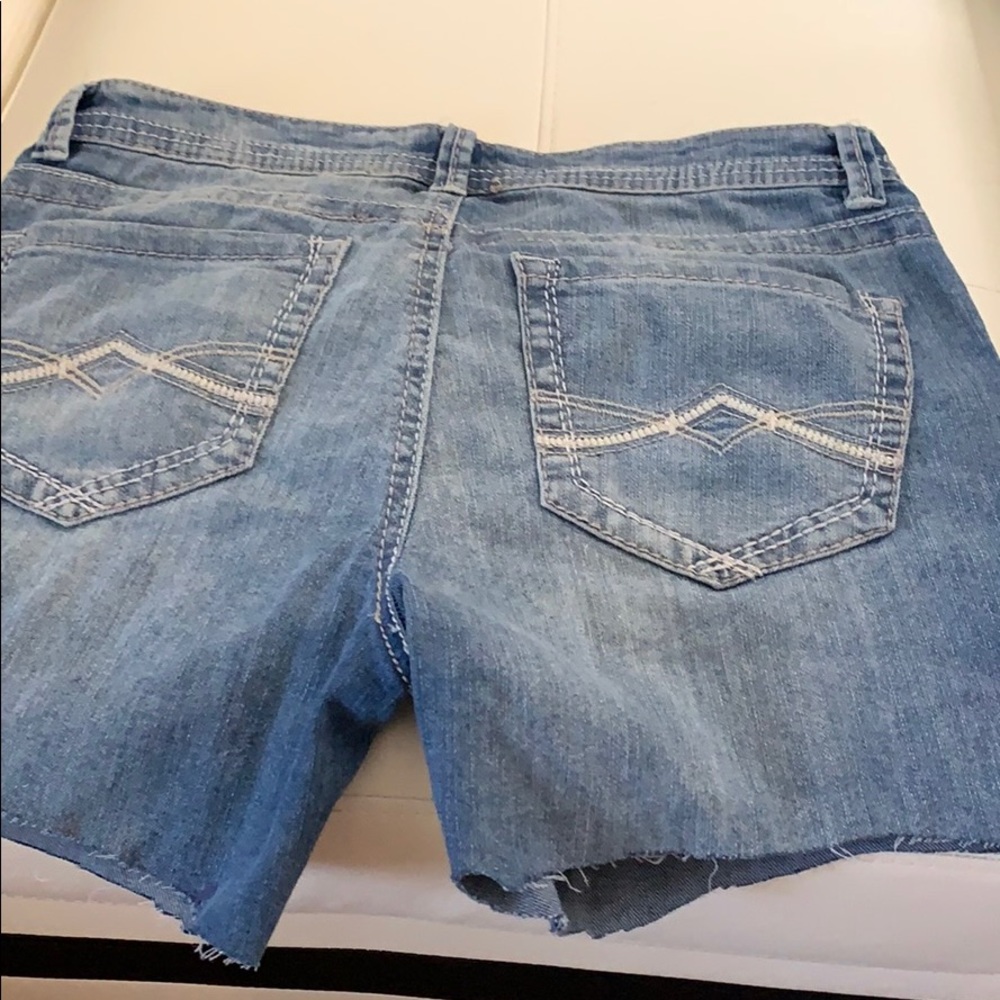 longer jean shorts